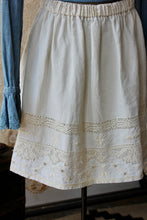 Load image into Gallery viewer, The Highlands Foundry Heirloom Midi Linen Embroidered Skirt THF97
