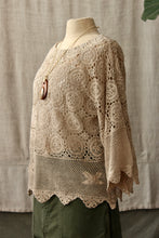 Load image into Gallery viewer, HF171 The Highlands Foundry Tan Heirloom Crochet Top