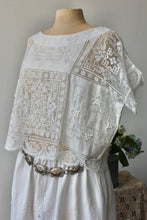 Load image into Gallery viewer, The Highlands Foundry White Linen Embroidered + Lace Box Top THF64