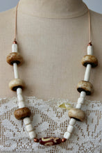 Load image into Gallery viewer, The Highlands Foundry  Large Tan Trade Bead Necklace THF96