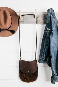 Shearling Leather Crossbody Bags
