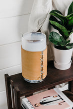 Load image into Gallery viewer, Hand Blown Glass Vessel With Leather Wrap