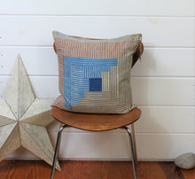 Load image into Gallery viewer, Natural Dyed Patchwork Pillow