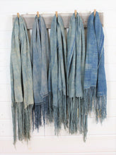 Load image into Gallery viewer, Light Indigo Fringe Scarves