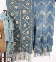 Load image into Gallery viewer, Light Indigo Fringe Scarves