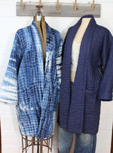 Load image into Gallery viewer, Indigo Shibori Quilted Duster