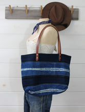 Load image into Gallery viewer, Indigo Stripe Tote