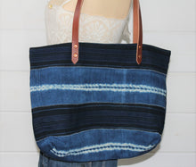 Load image into Gallery viewer, Indigo Stripe Tote