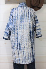 Load image into Gallery viewer, Indigo Shibori Quilted Duster