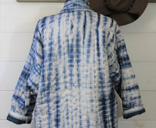 Load image into Gallery viewer, Indigo Shibori Quilted Duster