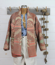 Load image into Gallery viewer, The Highlands Foundry Rose Floral Heritage Blanket Coat THF140