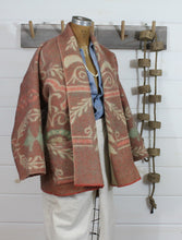 Load image into Gallery viewer, The Highlands Foundry Rose Floral Heritage Blanket Coat THF140