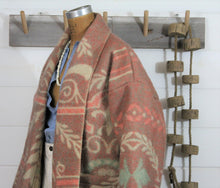 Load image into Gallery viewer, The Highlands Foundry Rose Floral Heritage Blanket Coat THF140