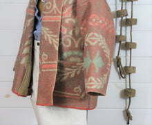 Load image into Gallery viewer, The Highlands Foundry Rose Floral Heritage Blanket Coat THF140