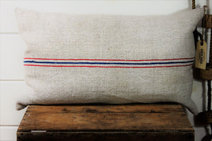 European Stripe Grain Sack Pillow Cover