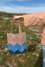 Load image into Gallery viewer, Natural Dyed Ticking Tote