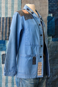 The Highlands Foundry Sashiko Stitch Indigo Chore Jacket THF115