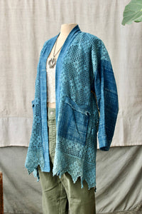 HF168 The Highlands Foundry Indigo Crochet Jacket