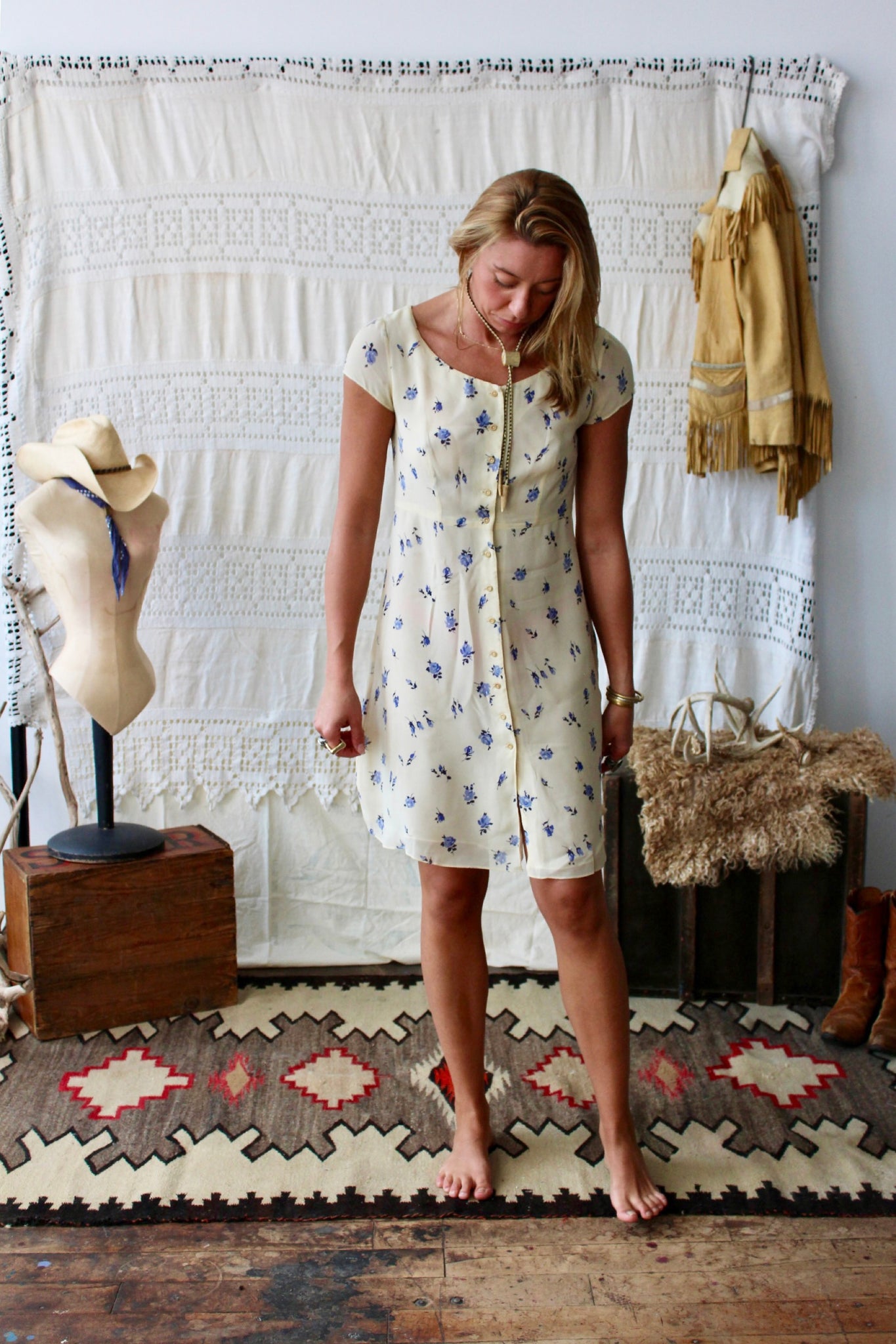 HF234 Vintage Ralph Lauren Floral Dress Selected By The Highlands Foun – The Highlands Foundry