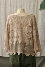 Load image into Gallery viewer, HF171 The Highlands Foundry Tan Heirloom Crochet Top