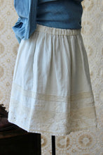 Load image into Gallery viewer, The Highlands Foundry Heirloom Midi Linen Embroidered Skirt THF97