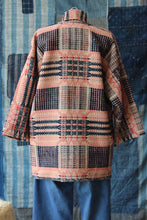 Load image into Gallery viewer, The Highlands Foundry Indigo + Pink Heirloom Coverlet Coat THF133