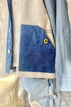 Load image into Gallery viewer, HF188 The Highlands Foundry Denim + Grain Sack Utility Jacket