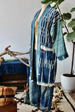 Load image into Gallery viewer, THF20 The Highlands Foundry Medium Indigo Ikat Duster