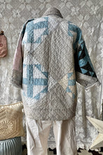 Load image into Gallery viewer, HF198 The Highlands Foundry Pale Indigo Calico Quilt Coat