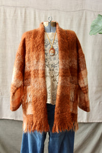 HF 158 The Highlands Foundry Heritage Rust Mohair Blanket Coat