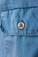 Load image into Gallery viewer, HF207 Vintage Blue Naval Popover shirt selected by The Highlands Foundry