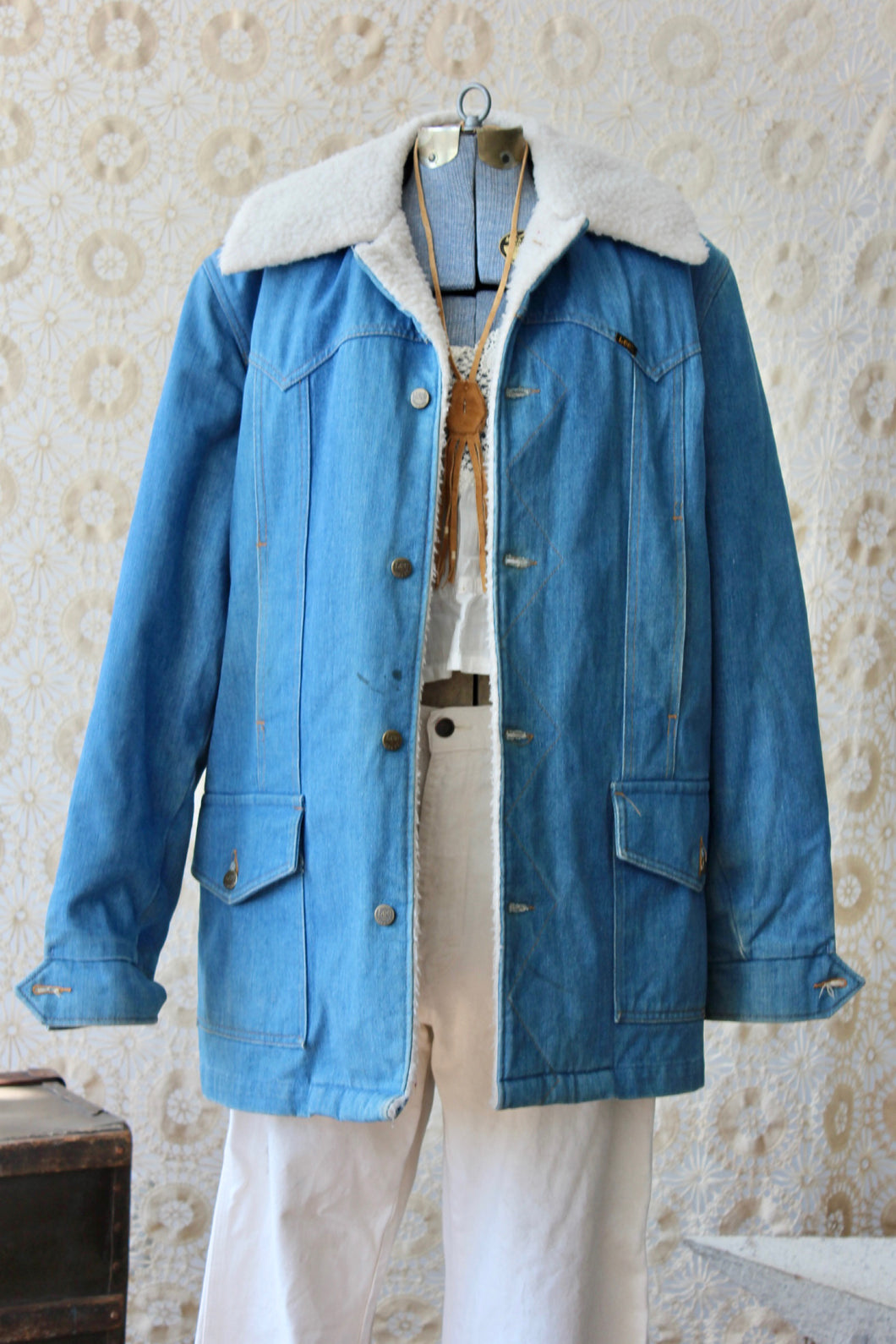 Vintage Lee Denim Sherpa Jacket selected by The Highlands Foundry THF122