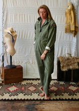 Load image into Gallery viewer, HF237 Vintage Olive Herringbone Coverall Selected By The Highlands Foundry