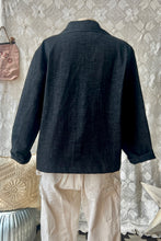 Load image into Gallery viewer, HF191 The Highlands Foundry Black Toile + Denim Utility Jacket