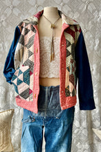 Load image into Gallery viewer, HF192 The Highlands Foundry Red/Indigo Quilt + Denim Utility Jacket