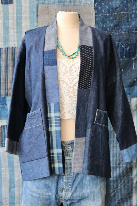 The Highlands Foundry Denim + Boro Haori Jacket THF143