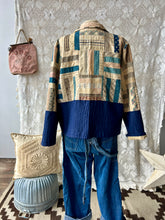 Load image into Gallery viewer, HF193 The Highlands Foundry Navy Calico Quilt Utility Jacket