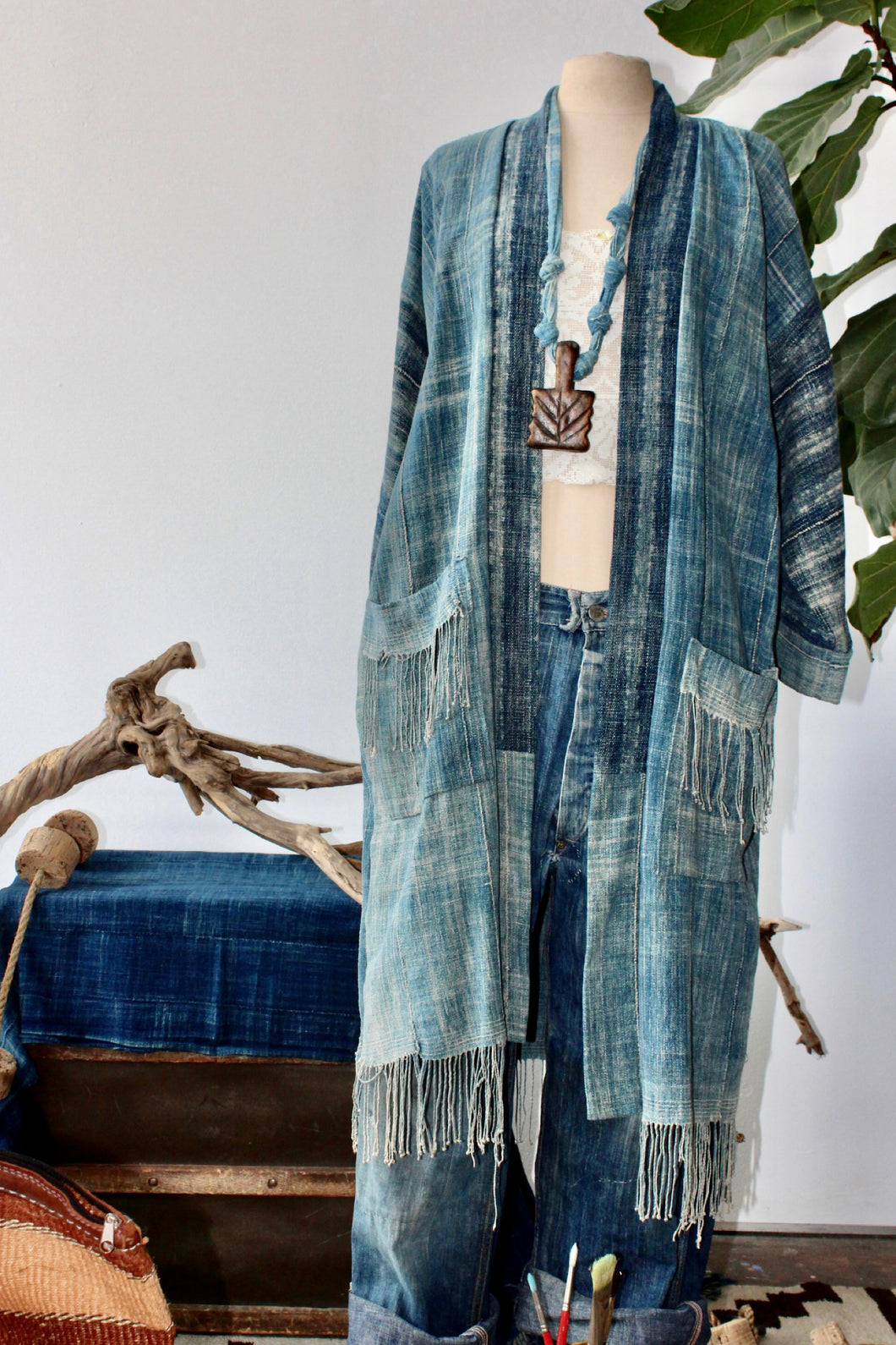 The Highlands Foundry Indigo Solid Mossi Duster THF11