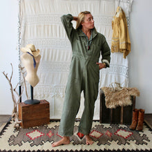 Load image into Gallery viewer, HF237 Vintage Olive Herringbone Coverall Selected By The Highlands Foundry