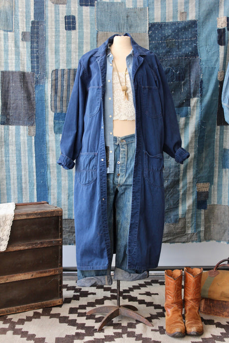 HF181 Vintage Navy Workwear Duster selected by The Highlands Foundry