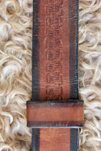 Load image into Gallery viewer, HF202 Vintage Tooled Leather Belt selected by The Highlands Foundry