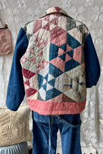 Load image into Gallery viewer, HF192 The Highlands Foundry Red/Indigo Quilt + Denim Utility Jacket