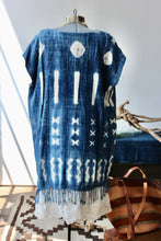 Load image into Gallery viewer, The Highlands Foundry Medium Indigo Shibori Tunic Dress THF12