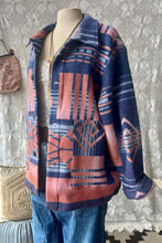 Load image into Gallery viewer, HF196 The Highlands Foundry Navy/Rose Beacon Blanket Utility Jacket