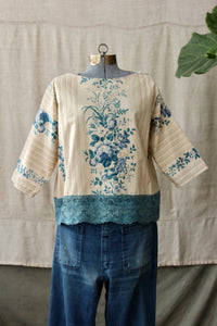 HF177 The Highlands Foundry Blue + Natural Floral Box Top
