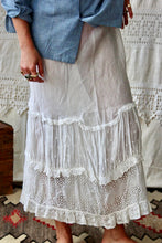 Load image into Gallery viewer, HF226 Vintage White Eyelet Tiered Skirt Selected by The Highlands Foundry