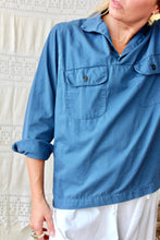 Load image into Gallery viewer, HF207 Vintage Blue Naval Popover shirt selected by The Highlands Foundry