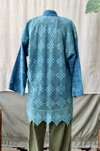 Load image into Gallery viewer, HF168 The Highlands Foundry Indigo Crochet Jacket