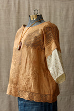 Load image into Gallery viewer, HF173 The Highlands Foundry Natural Cutch Dyed Lace Top