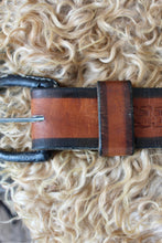 Load image into Gallery viewer, HF202 Vintage Tooled Leather Belt selected by The Highlands Foundry